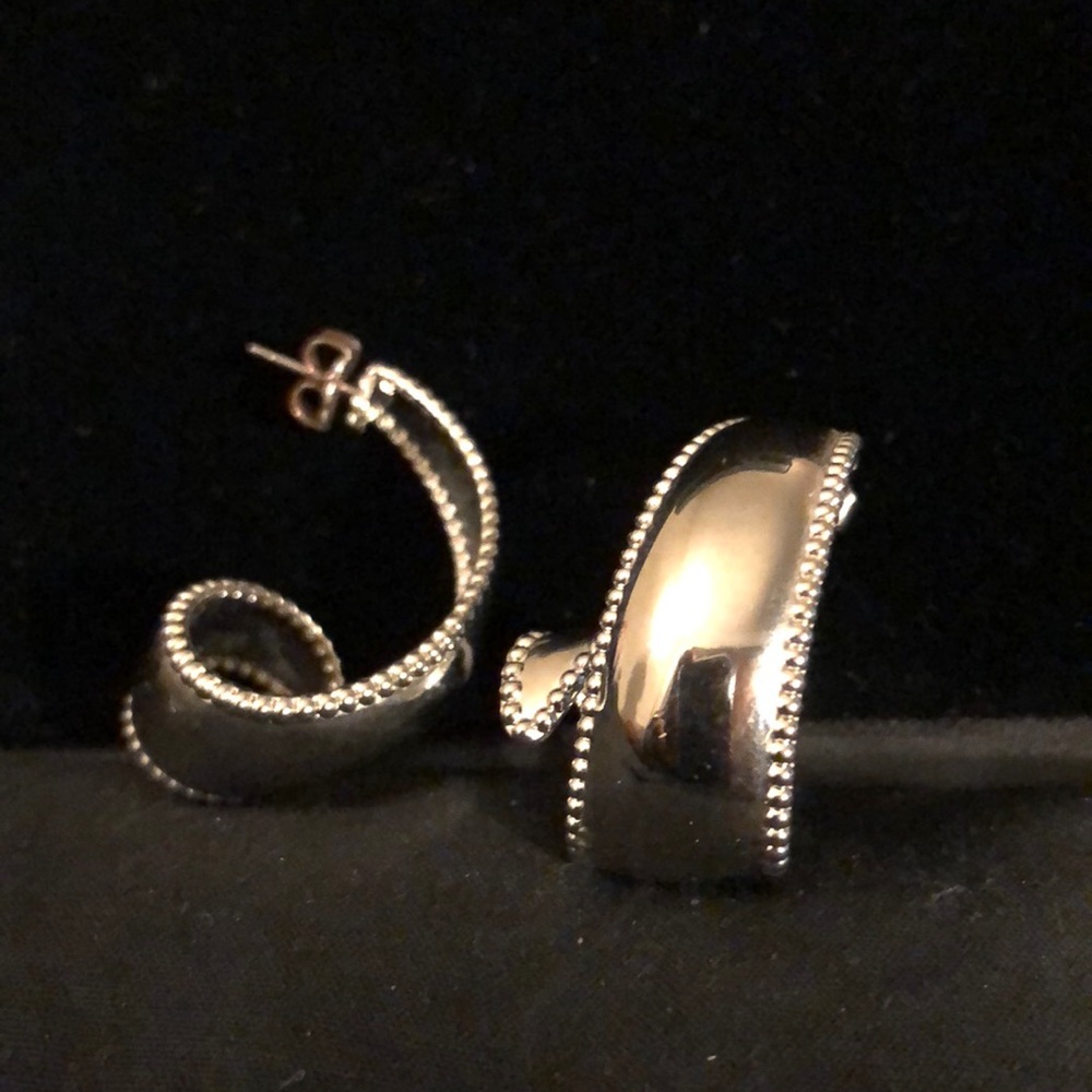 Curly Silver Earrings